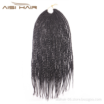 Aisi Hair 30 Roots Senegalese Twist Crochet Braid Hair Extensions Synthetic Braiding Hair Weaves for Women